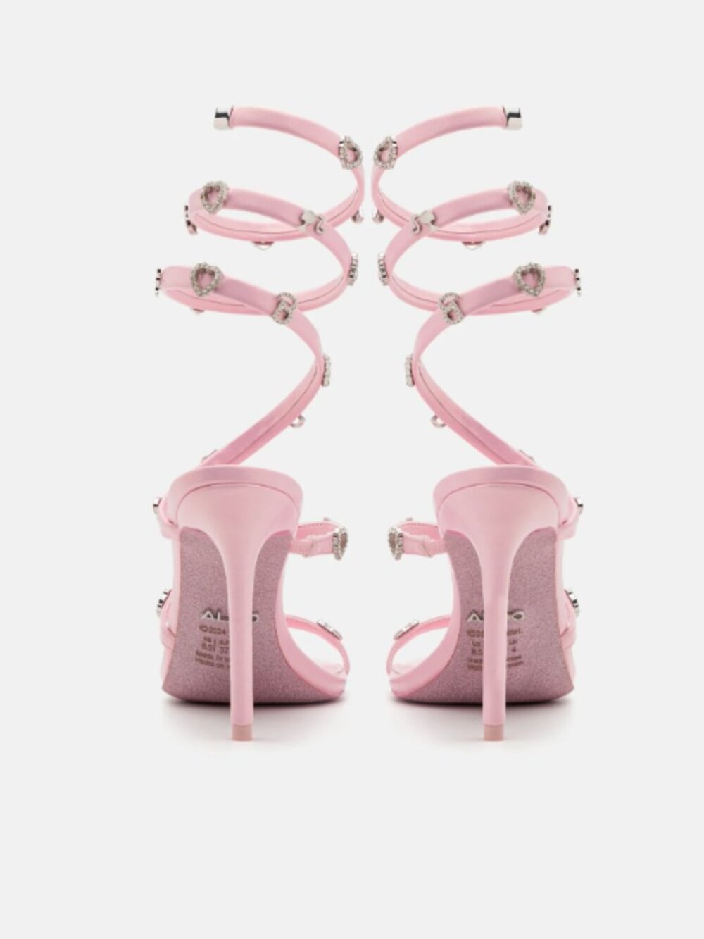ALDO x Barbie Pink Heart Strap Heels Women's Size 7.5 Limited Edition - Picture 1 of 6